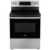 GE JCB840STSS Electric Range, 5 cu. ft. Capacity, 30 inch Exterior Width, True Convection, 5 Burners, Storage Drawer, Yes, Self Clean, 3,000 W Highest Element, Silver colour