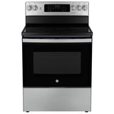 GE JCB840STSS Electric Range, 5 cu. ft. Capacity, 30 inch Exterior Width, True Convection, 5 Burners, Storage Drawer, Yes, Self Clean, 3,000 W Highest Element, Silver colour
