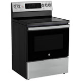 GE JCB840STSS Electric Range, 5 cu. ft. Capacity, 30 inch Exterior Width, True Convection, 5 Burners, Storage Drawer, Yes, Self Clean, 3,000 W Highest Element, Silver colour