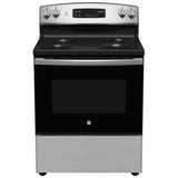 GE JCBS350SVSS Electric Range, 5 cu. ft. Capacity, 30 inch Exterior Width, 4 Burners, Storage Drawer, Manual Clean, 2,600 W Highest Element, Stainless Steel colour