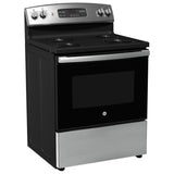 GE JCBS350SVSS Electric Range, 5 cu. ft. Capacity, 30 inch Exterior Width, 4 Burners, Storage Drawer, Manual Clean, 2,600 W Highest Element, Stainless Steel colour