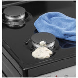 GE JCGAS640RMSS Gas Range, 2.9 cu. ft. Capacity, 24 inch Exterior Width, Manual Clean, 4 Burners, Storage Drawer, 15,000 BTU Highest Burner, Stainless Steel colour