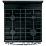 GE JCGAS640RMSS Gas Range, 2.9 cu. ft. Capacity, 24 inch Exterior Width, Manual Clean, 4 Burners, Storage Drawer, 15,000 BTU Highest Burner, Stainless Steel colour