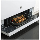 GE JCGBS10DEMWW Gas Range, 30 inch Exterior Width, 4 Burners, 4.8 cu. ft. Capacity, Broiler Drawer, 1 Oven, White colour