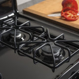 GE JCGBS60DEKWW Gas Range, 5 cu. ft. Capacity, 30 inch Exterior Width, Manual Clean, 4 Burners, Broiler Drawer, 13,000 BTU Highest Burner, White colour