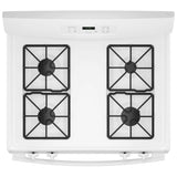 GE JCGBS60DEKWW Gas Range, 5 cu. ft. Capacity, 30 inch Exterior Width, Manual Clean, 4 Burners, Broiler Drawer, 13,000 BTU Highest Burner, White colour