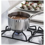 GE JCGBS60DEKWW Gas Range, 5 cu. ft. Capacity, 30 inch Exterior Width, Manual Clean, 4 Burners, Broiler Drawer, 13,000 BTU Highest Burner, White colour