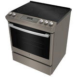 GE JCS840EMES Electric Range, 5.3 cu. ft. Capacity, 30 inch Exterior Width, True Convection, 5 Burners, Storage Drawer, Self Clean, 3,000 W Highest Element, Slate colour