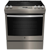 GE JCS840EMES Electric Range, 5.3 cu. ft. Capacity, 30 inch Exterior Width, True Convection, 5 Burners, Storage Drawer, Self Clean, 3,000 W Highest Element, Slate colour