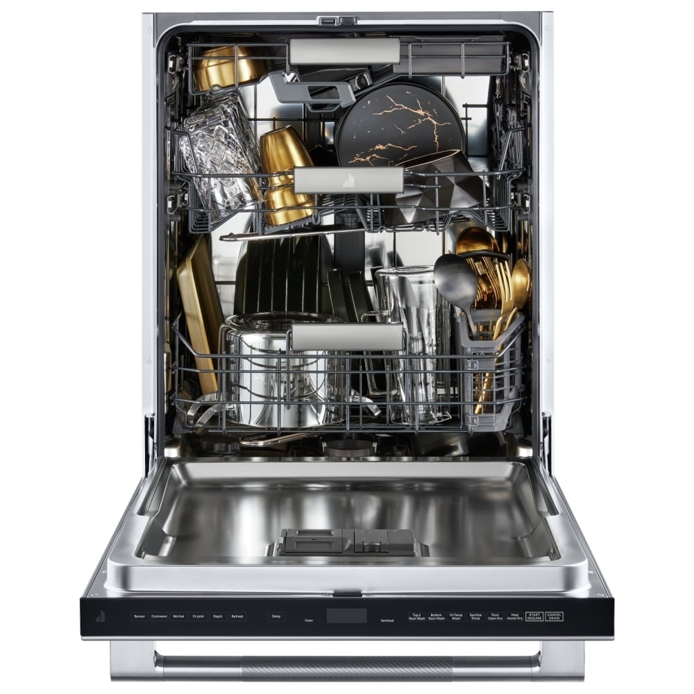 JennAir JDAF5924RL Dishwasher, 24 inch Exterior Width, 38 dB Decibel Level, Stainless Steel (Interior), 6 Wash Cycles, Stainless Steel colour