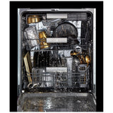 JennAir JDAF5924RX Dishwasher, 24 inch Exterior Width, 38 dB Decibel Level, Fully Integrated, Stainless Interior, Custom Panel Ready, 6 Wash Cycles, 14 Capacity (Place Settings), 3 Loading Racks, Panel Ready