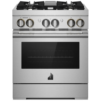 JennAir Rise JDRP430HL Dual Fuel Range, 4.1 cu. ft. Capacity, 30 inch Exterior Width, Convection, 4 Burners, Stainless Steel colour