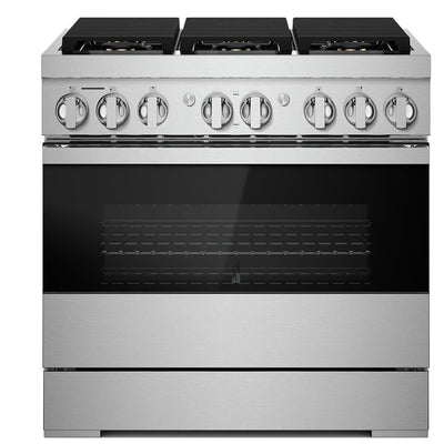 JennAir Noir JDRP436HM Dual Fuel Range, 5.1 cu. ft. Capacity, 36 inch Exterior Width, Convection, 6 Burners
