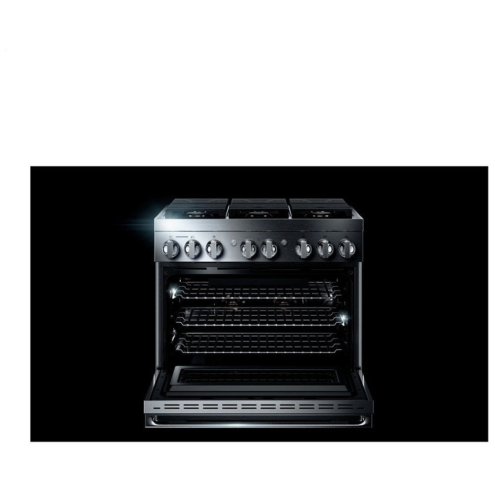 JennAir Noir JDRP436HM Dual Fuel Range, 5.1 cu. ft. Capacity, 36 inch Exterior Width, Convection, 6 Burners