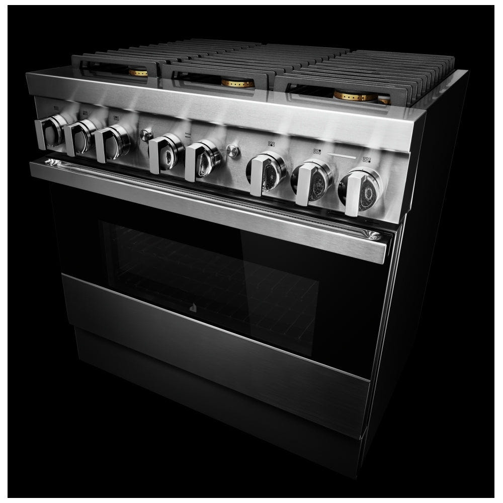 JennAir Noir JDRP436HM Dual Fuel Range, 5.1 cu. ft. Capacity, 36 inch Exterior Width, Convection, 6 Burners