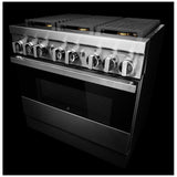 JennAir Noir JDRP436HM Dual Fuel Range, 5.1 cu. ft. Capacity, 36 inch Exterior Width, Dual Fan True Convection, 6 Burners, Self Clean, Stainless Steel colour