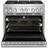 JennAir Noir JDRP436HM Dual Fuel Range, 5.1 cu. ft. Capacity, 36 inch Exterior Width, Dual Fan True Convection, 6 Burners, Self Clean, Stainless Steel colour