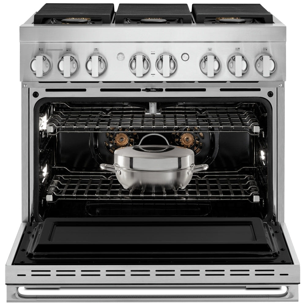 JennAir Noir JDRP436HM Dual Fuel Range, 5.1 cu. ft. Capacity, 36 inch Exterior Width, Convection, 6 Burners
