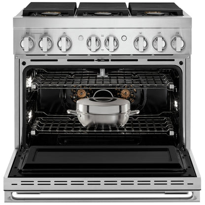 JennAir Noir JDRP436HM Dual Fuel Range, 5.1 cu. ft. Capacity, 36 inch Exterior Width, Convection, 6 Burners
