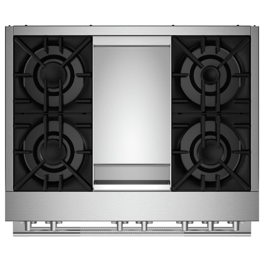 JennAir Rise JDRP536HL Dual Fuel Range, 5.1 cu. ft. Capacity, 36 inch Exterior Width, Convection, 4 Burners