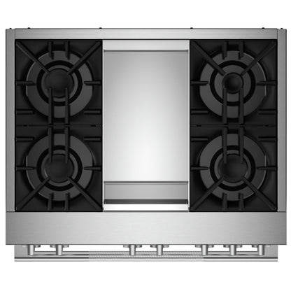 JennAir Rise JDRP536HL Dual Fuel Range, 5.1 cu. ft. Capacity, 36 inch Exterior Width, Convection, 4 Burners