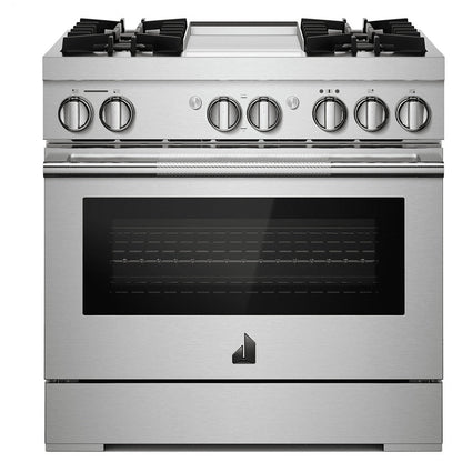 JennAir Rise JDRP536HL Dual Fuel Range, 5.1 cu. ft. Capacity, 36 inch Exterior Width, Convection, 4 Burners