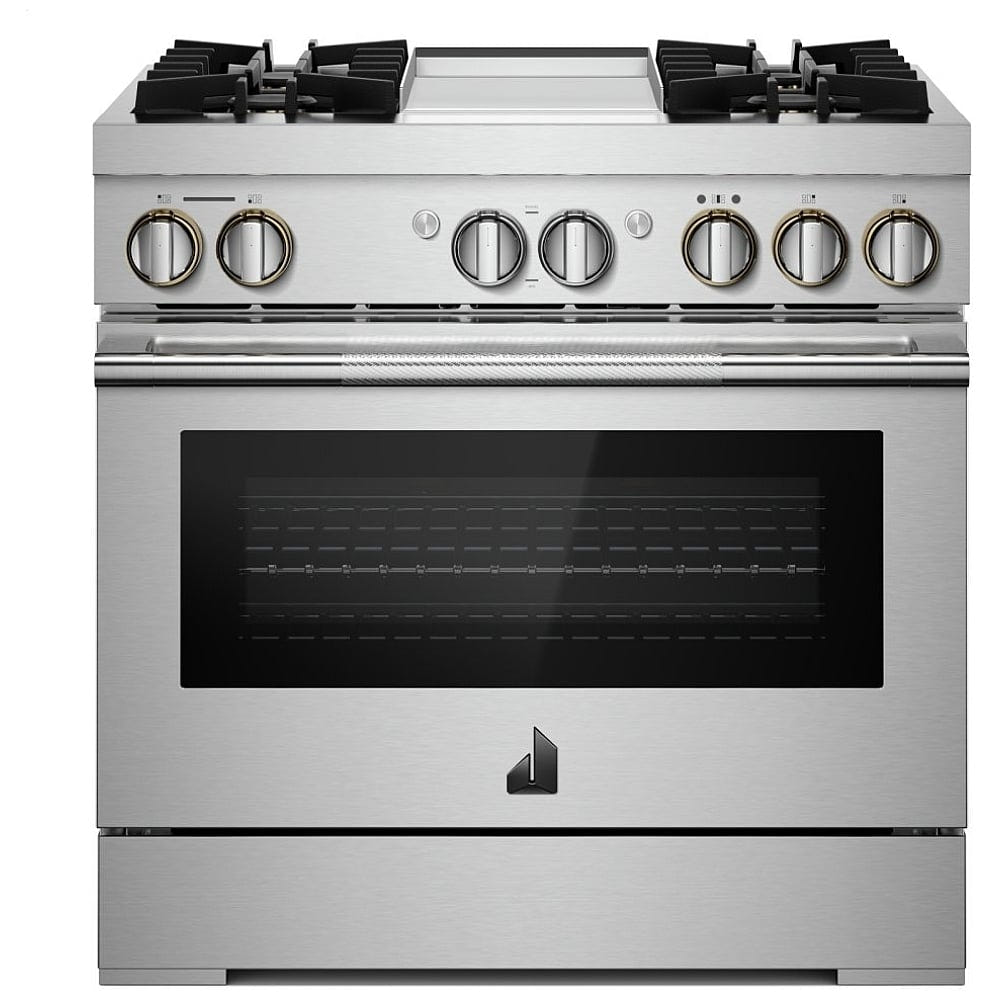 JennAir Rise JDRP536HL Dual Fuel Range, 5.1 cu. ft. Capacity, 36 inch Exterior Width, Convection, 4 Burners