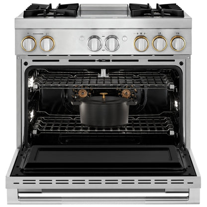 JennAir Rise JDRP536HL Dual Fuel Range, 5.1 cu. ft. Capacity, 36 inch Exterior Width, Convection, 4 Burners