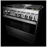 JennAir Noir JDRP536HM Dual Fuel Range, 5.1 cu. ft. Capacity, 36 inch Exterior Width, Dual Fan Convection, 4 Burners, Self Clean, Stainless Steel colour