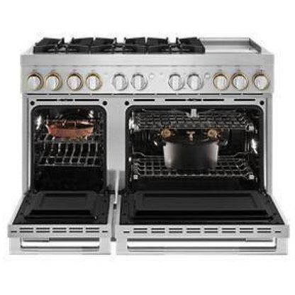 JennAir Rise JDRP548HL Dual Fuel Range, 6.3 cu. ft. Capacity, 48 inch Exterior Width, Convection, 6 Burners