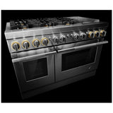 JennAir Rise JDRP548HL Dual Fuel Range, 6.3 cu. ft. Capacity, 48 inch Exterior Width, Dual Fan Convection, 6 Burners, Self Clean, Double Oven, Stainless Steel colour