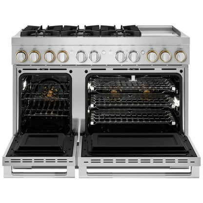 JennAir Rise JDRP548HL Dual Fuel Range, 6.3 cu. ft. Capacity, 48 inch Exterior Width, Convection, 6 Burners