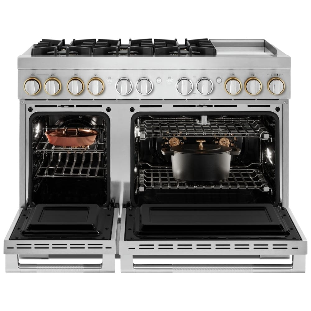 JennAir Rise JDRP548HL Dual Fuel Range, 6.3 cu. ft. Capacity, 48 inch Exterior Width, Convection, 6 Burners
