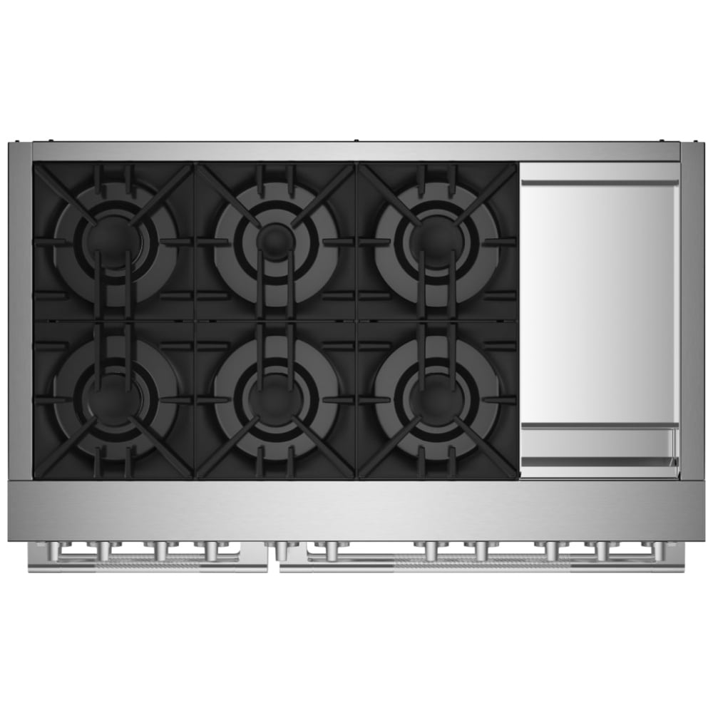 JennAir Rise JDRP548HL Dual Fuel Range, 6.3 cu. ft. Capacity, 48 inch Exterior Width, Convection, 6 Burners