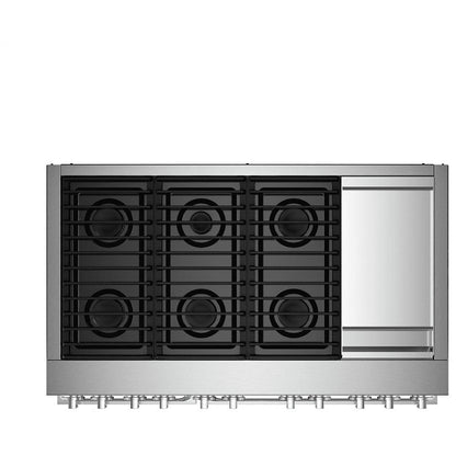 JennAir Noir JDRP548HM Dual Fuel Range, 6.3 cu. ft. Capacity, 48 inch Exterior Width, Convection, 6 Burners