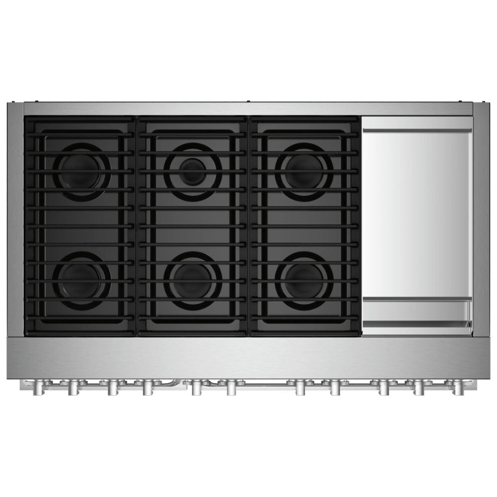 JennAir Noir JDRP548HM Dual Fuel Range, 6.3 cu. ft. Capacity, 48 inch Exterior Width, Convection, 6 Burners