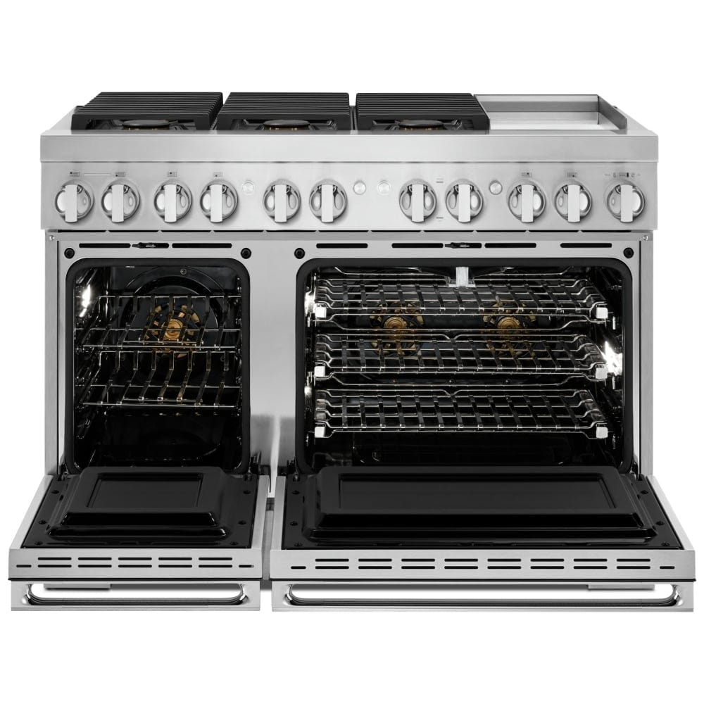 JennAir Noir JDRP548HM Dual Fuel Range, 6.3 cu. ft. Capacity, 48 inch Exterior Width, Convection, 6 Burners