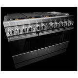 JennAir Noir JDRP548HM Dual Fuel Range, 6.3 cu. ft. Capacity, 48 inch Exterior Width, Dual Fan Convection, 6 Burners, Self Clean, Double Oven, Stainless Steel colour