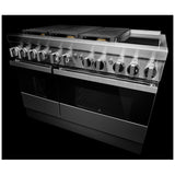 JennAir Noir JDRP548HM Dual Fuel Range, 6.3 cu. ft. Capacity, 48 inch Exterior Width, Dual Fan Convection, 6 Burners, Self Clean, Double Oven, Stainless Steel colour