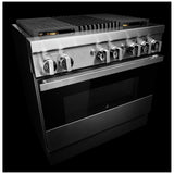 JennAir Noir JDRP636HM Dual Fuel Range, 5.1 cu. ft. Capacity, 36 inch Exterior Width, Dual Fan Convection, 4 Burners, Self Clean, Stainless Steel colour
