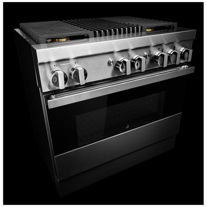 JennAir Noir JDRP636HM Dual Fuel Range, 5.1 cu. ft. Capacity, 36 inch Exterior Width, Convection, 4 Burners