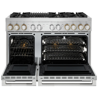 JennAir Rise JDRP648HL Dual Fuel Range, 6.3 cu. ft. Capacity, 48 inch Exterior Width, Convection, 6 Burners