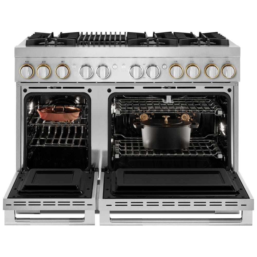 JennAir Rise JDRP648HL Dual Fuel Range, 6.3 cu. ft. Capacity, 48 inch Exterior Width, Convection, 6 Burners