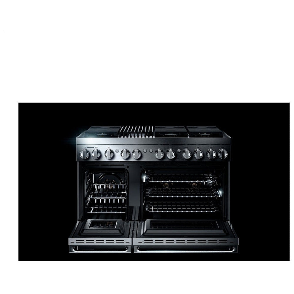 JennAir Noir JDRP648HM Dual Fuel Range, 6.3 cu. ft. Capacity, 48 inch Exterior Width, True Convection, 6 Burners