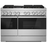 JennAir Noir JDRP648HM Dual Fuel Range, 6.3 cu. ft. Capacity, 48 inch Exterior Width, Dual Fan True Convection, 6 Burners, Self Clean, Double Oven, Stainless Steel colour