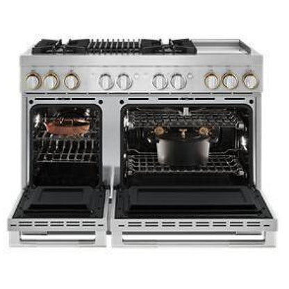 JennAir Rise JDRP748HL Dual Fuel Range, 6.3 cu. ft. capacity, 48 inch exterior width, True Convection, 4 Burners
