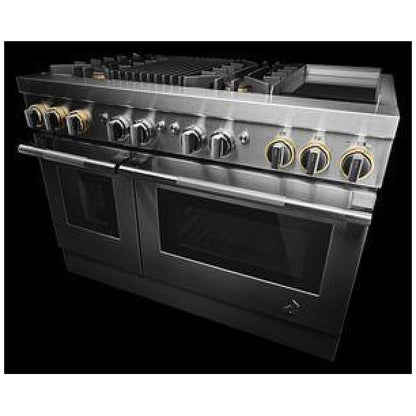 JennAir Rise JDRP748HL Dual Fuel Range, 6.3 cu. ft. capacity, 48 inch exterior width, True Convection, 4 Burners