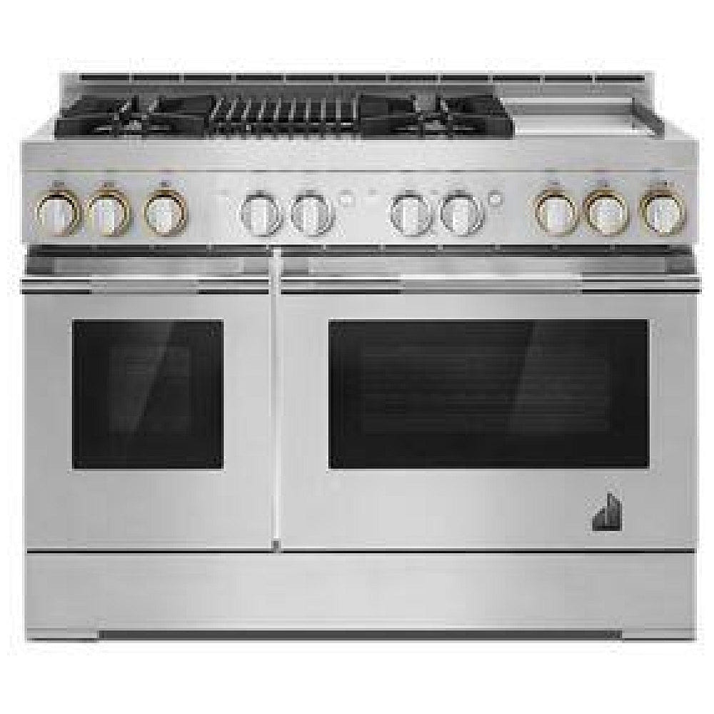 JennAir Rise JDRP748HL Dual Fuel Range, 6.3 cu. ft. capacity, 48 inch exterior width, True Convection, 4 Burners