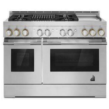 JennAir Rise JDRP748HL Dual Fuel Range, 6.3 cu. ft. capacity, 48 inch exterior width, True Convection, 4 Burners