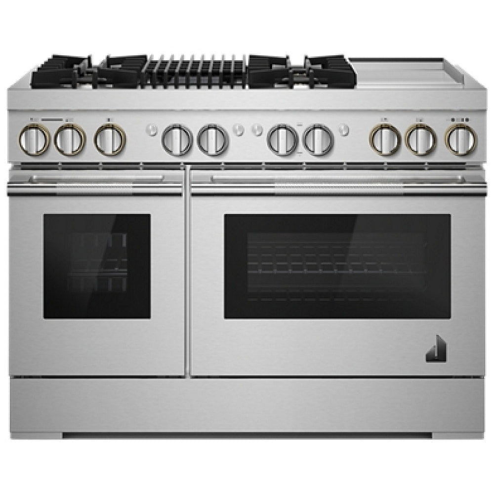 JennAir Rise JDRP748HL Dual Fuel Range, 6.3 cu. ft. capacity, 48 inch exterior width, True Convection, 4 Burners